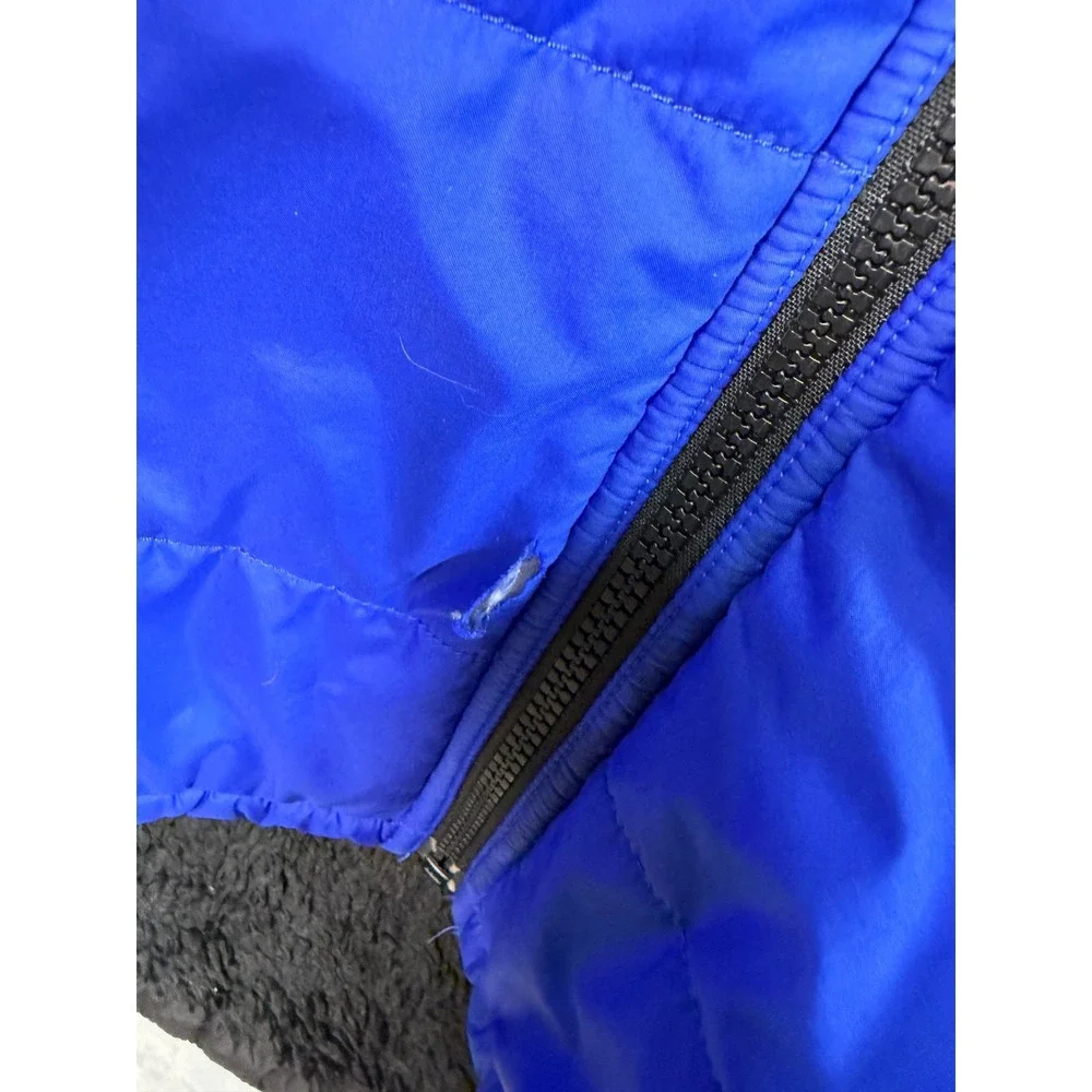 THE NORTH FACE Reversible Jacket Boys XL 18 20 Blue Black Sherpa Puffer